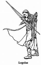 Legolas Bow Elf Coloring Arrows His Drawings Gif Gimli sketch template