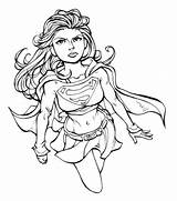 Supergirl Coloring Pages Printable Superwoman Colouring Super Coloriage Drawing Print Girl Kara Kids Imprimer Superhero Color Tennessee Vols Girls Easy sketch template