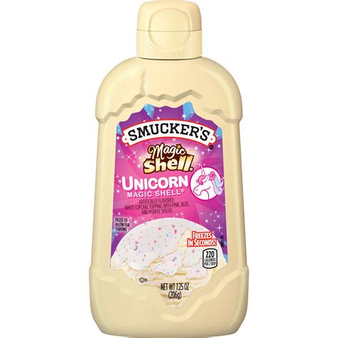 smuckers magic shell unicorn white cupcake flavored topping  ounces walmartcom