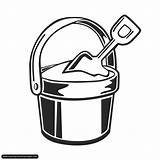Bucket Spade Coloring Pages Sand Beach Various Pail sketch template