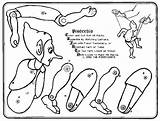 Pinocchio Coloring Marionette Puppet sketch template