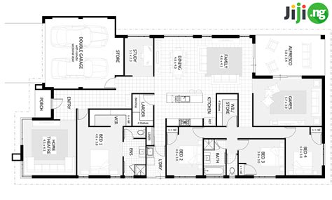 nigeria   bedroom house plans popular  home floor plans