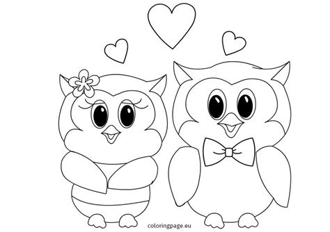 owls love valentines coloring pages valentines day coloring page owl