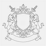 Coat Lions Crest Swords Wappen Escudo Leones Clipart Espadas Shields Heraldry Vecteezy Crests sketch template
