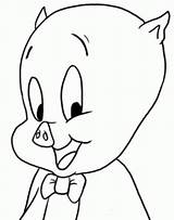 Pig Porky Coloring Pages Looney Tunes Kids Cartoon sketch template