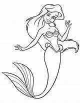 Coloring Ariel Pages Mermaid Little Princess Popular sketch template