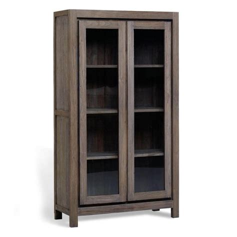 Reclaimed Wood Display Cabinet Modern Aged Display Cabinet Modern