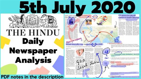 the hindu newspaper analysis 5 july 2020 upsc current affairs youtube