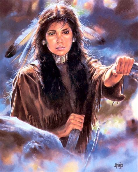 white feather ~ maija native american women native american art