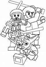 Yoda Coloring Pages Color Lego sketch template