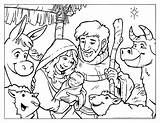 Nativity Coloring Christmas Pages Printable Getdrawings sketch template