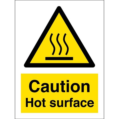 caution hot surface sign storage systems  equipment