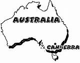 Australie Coloriage Austrália sketch template