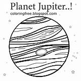 Jupiter Solar System sketch template