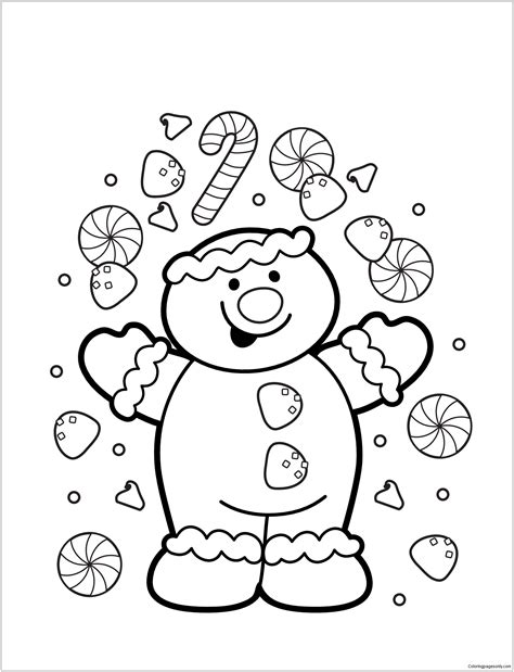 gingerbread coloring page  printable coloring pages