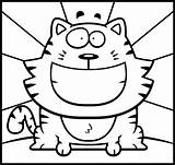 Cat Cartoon Stock Smiling Illustration Angry Coloring Depositphotos sketch template
