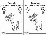 Nose Reader Emergent Christmas Kindergarten Color Words Rudolph Ratings sketch template