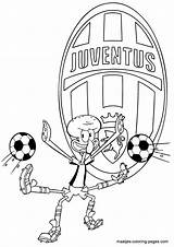Coloring Soccer Juventus Pages Spongebob Logo Feyenoord Playing Maatjes Squidward Template sketch template