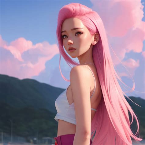 2048x2048 Whispers Of Wind Dashing Pink Haired Anime Girl Looking Back