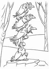 Jungle Vultures sketch template