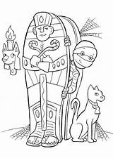 Mummy Coloring Pages Egyptian Halloween Printable Color Print Cute Getdrawings sketch template