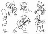 Simpsons Coloring Pages Marge Printable Print Kids Simpson Lisa Characters Book Cartoons Homer Bart Maggie Colorings Popular Post Coloringhome sketch template