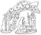 Coloring Jesus Birth Pages Clipart Born Library sketch template