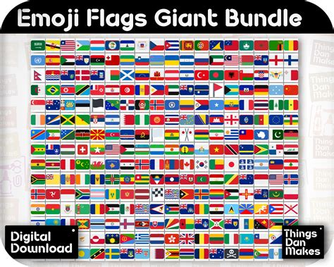 flags   world emojis bundle  official country flag emojis