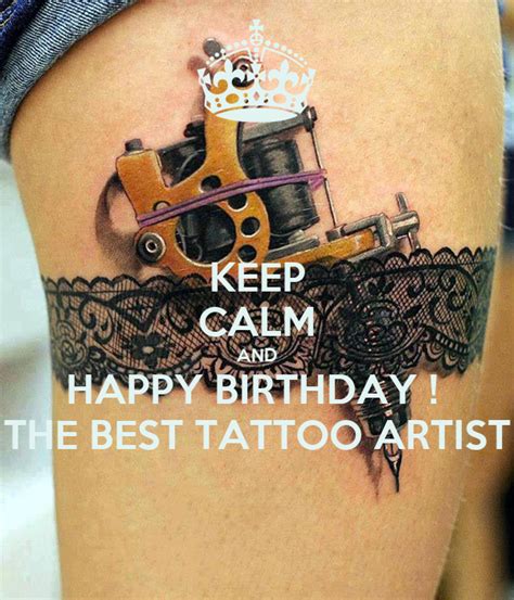 calm  happy birthday   tattoo artist poster