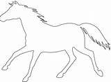 Horse Galloping Silhouettes Silhouette Outline Vector Coloring Pages sketch template