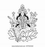 Shakti Goddess Indian Sketch Vector Stock Illustration Pic Vectors Illustrations Shutterstock Depositphotos Search sketch template