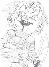 Chucky Bride Coloring Tiffany Drawing Pages Template Getdrawings sketch template