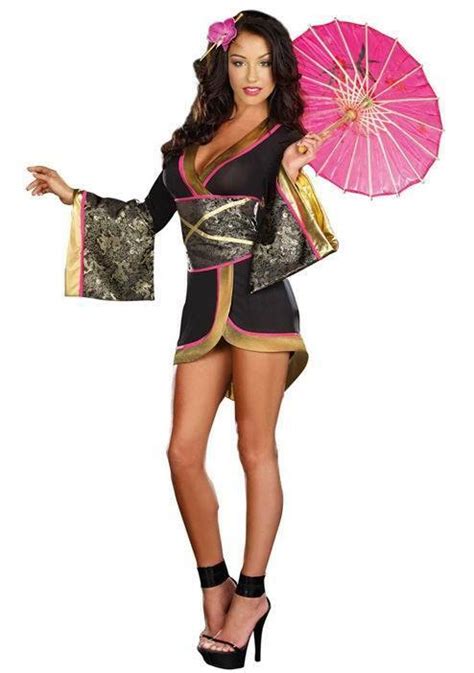 womens ladies sexy japanese geisha girl costume fancy