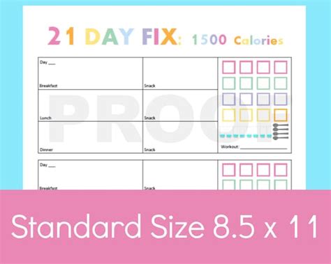 day fix tracker  day fix printable  day  commandcenter