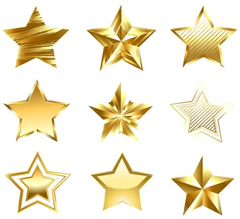 golden stars clipart clipground