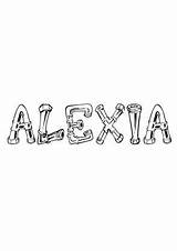 Alexia Coloriages Divers Prenoms Prénoms sketch template