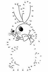 Dot Unir Pascua Puntos Puntini Conejo Rabbit Pasqua Punt Unisci Supercoloring Paashaas Coniglio Pasquale Afkomstig sketch template