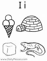 Igloo Iguana Ice Coloring Letter Kids Preschool Pages Colouring Messes Daily Activities Color Alphabet Kindergarten Dailymesses Teaching Learning Visit Letters sketch template