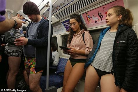 Commuters Strip Off To Their Pants For The Annual No Trousers On The