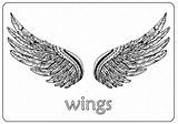 Wings Coloring Pages Printable Whatsapp Tweet Email sketch template
