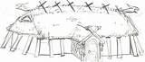 Longhouse Vikings Iroquois Longhouses Sketch sketch template