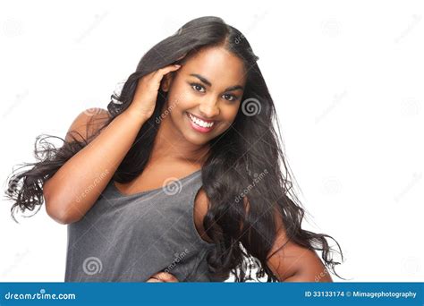 portrait   beautiful young woman  hand  hair isolated  white