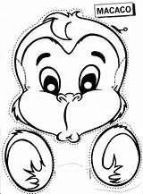 Monkey Mask Para Colorear Pages Chango Mascaras Coloring Colouring sketch template