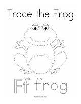 Frog Coloring Trace Tracing sketch template