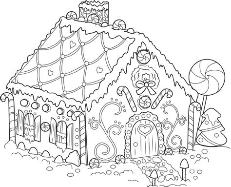 gingerbread house coloring pages educative printable