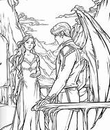 Acotar Rhysand Thorns Mist Fury Feyre Colorir Throne Desenhos Blank Rosas Espinas Rhys Bowater Malen sketch template