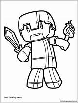 Minecraft Coloring Pages Herobrine Creeper Nerf Printable Color Steve Wither House Diamond Colouring Print Getcolorings Online Coloringpagesonly Drawing Head Gun sketch template