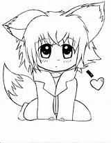 Anime Fox Boy Drawing Little Cute Sketch Drawings Manga Getdrawings Deviantart sketch template