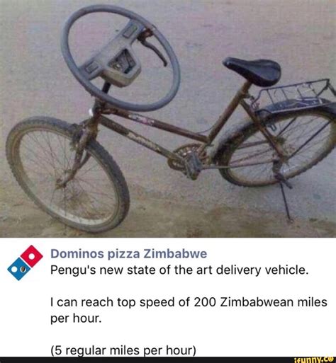 dominos pizza zimbabwe pengus  state   art delivery vehicle   reach top speed