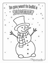 Snowman Coloring sketch template